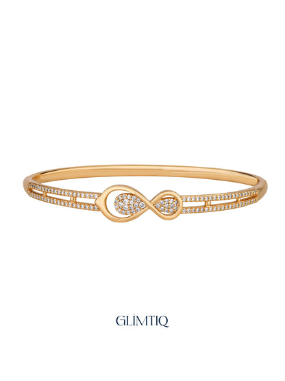 Always Together Infinity 18K Gold Plated Bracelet, studio view