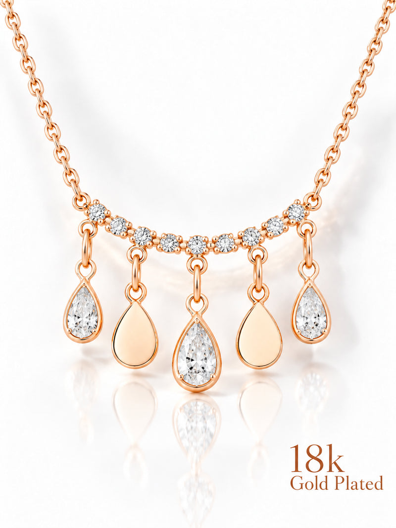 Dangels Drop 18K Gold Plated Necklace pendant close-up