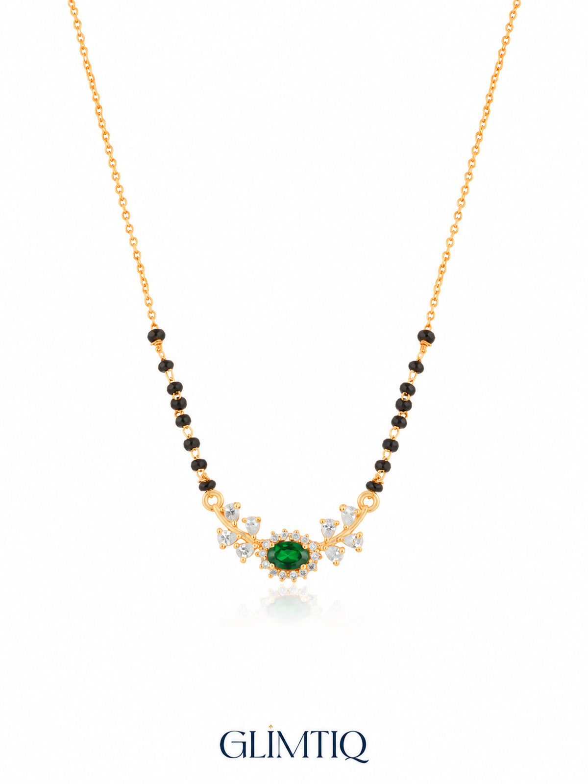 Floral Halo mangalsutra studio green