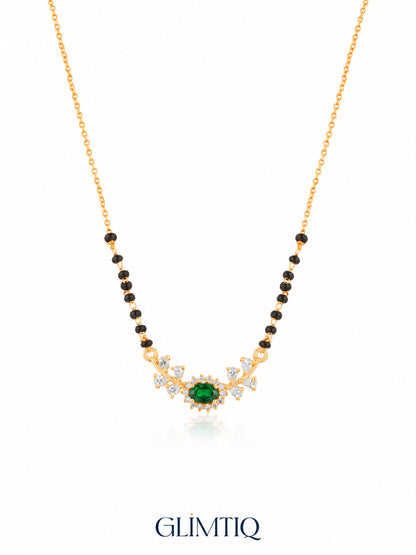 Floral Halo mangalsutra studio green