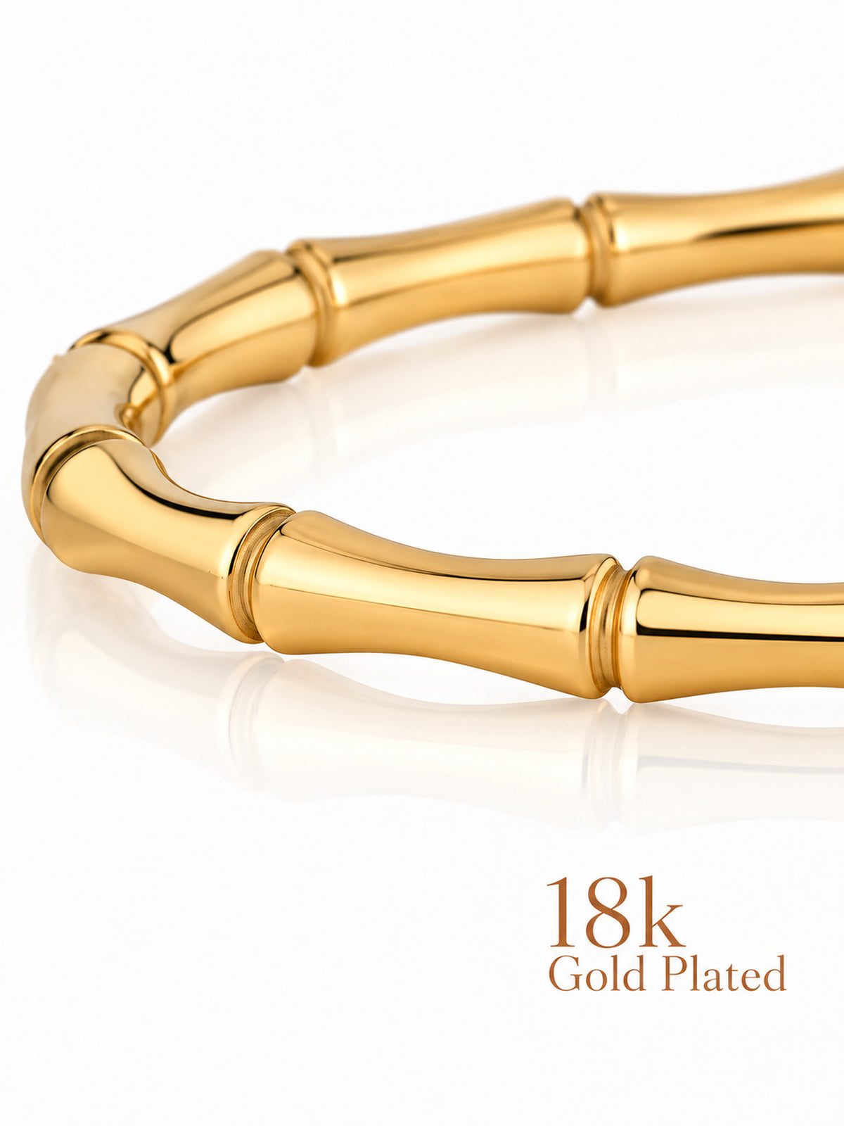 Golden Bamboo gold plated bracelet close-up