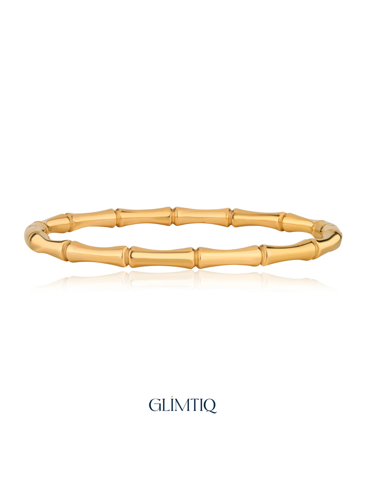 Golden Bamboo gold plated bracelet studio view