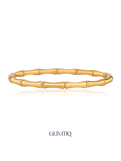 Golden Bamboo gold plated bracelet studio view