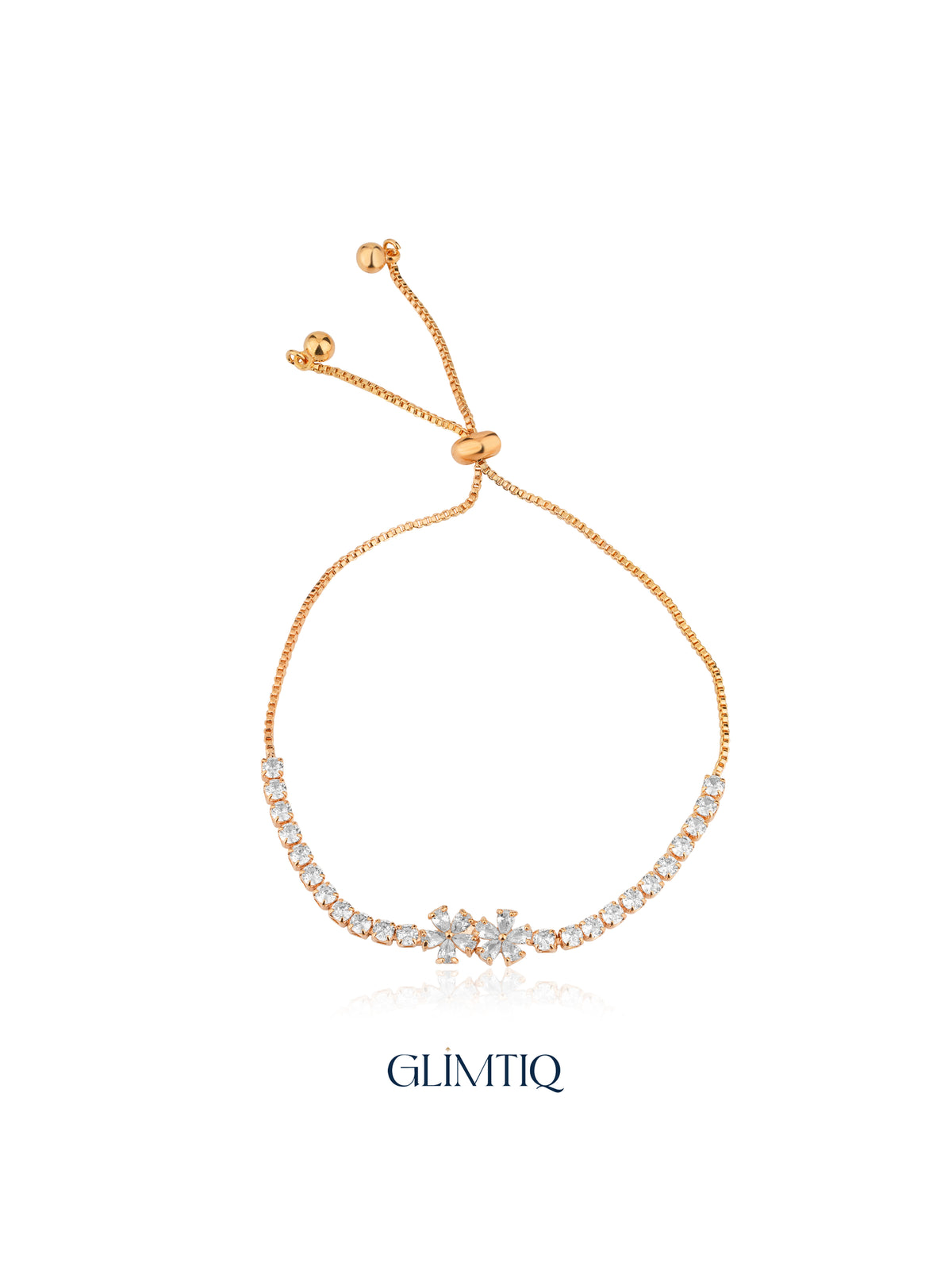 Golden Blossoms 18K Gold Plated Bracelet — studio view