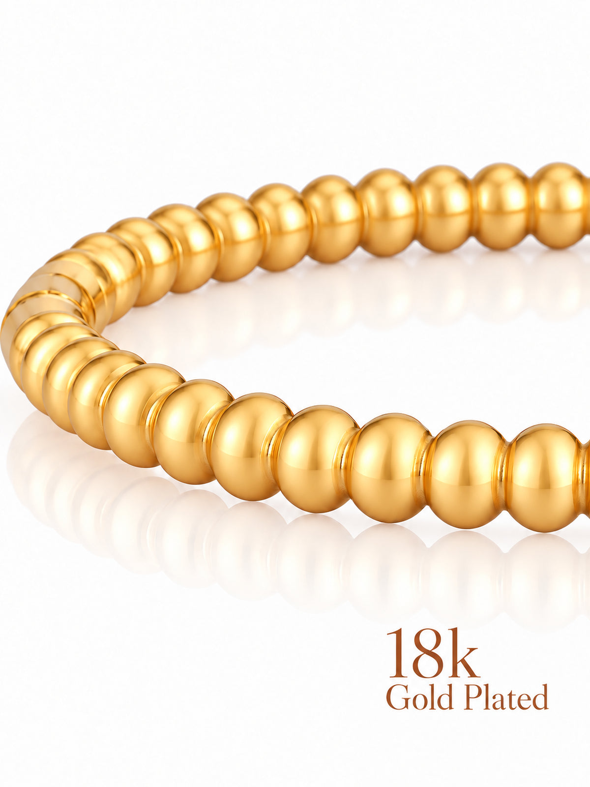 Golden Gleam 18K Gold Plated Bracelet — closeup view