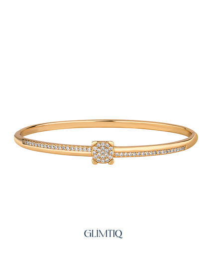 Golden Glow Circle 18K Gold Plated Bracelet, studio view