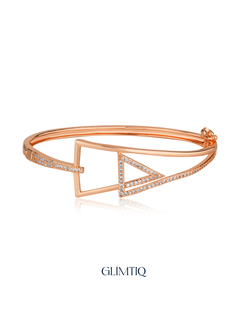 Interlock Apex 18K Rose Gold Plated Bracelet — studio view