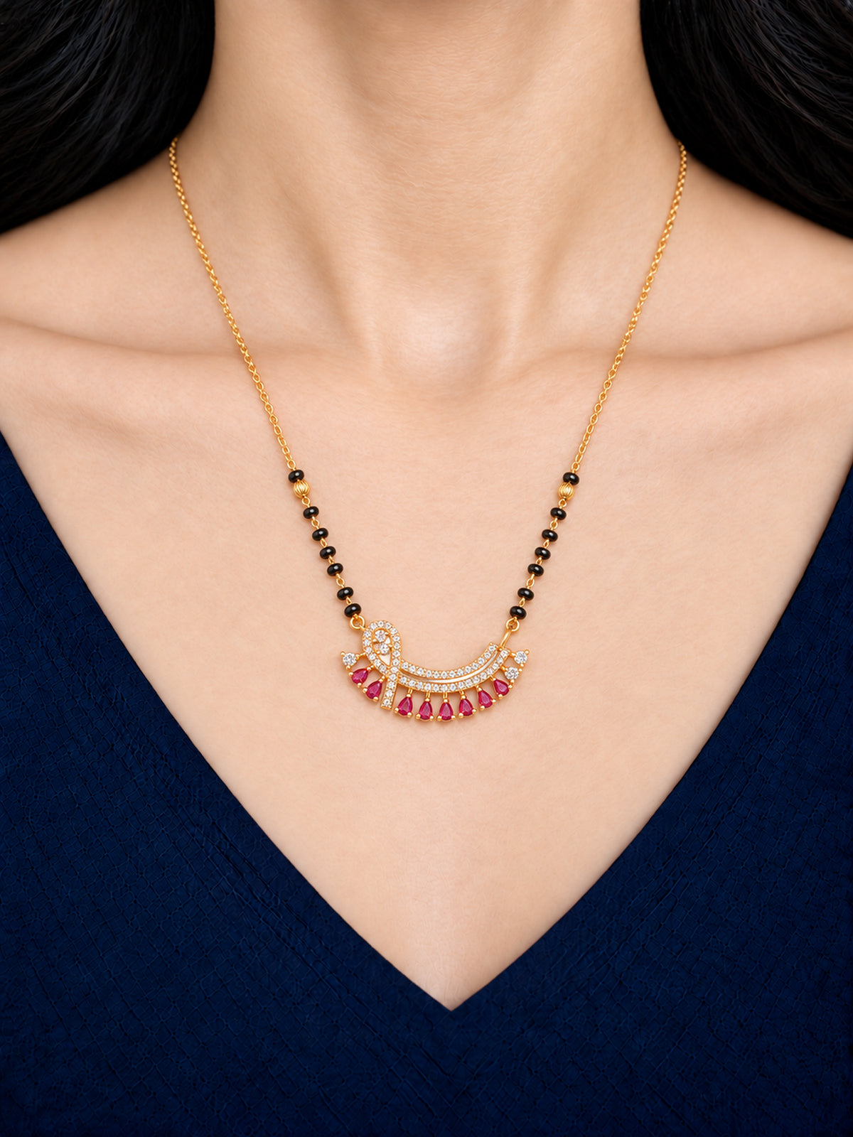 Radiant Pearl Arc mangalsutra model v1