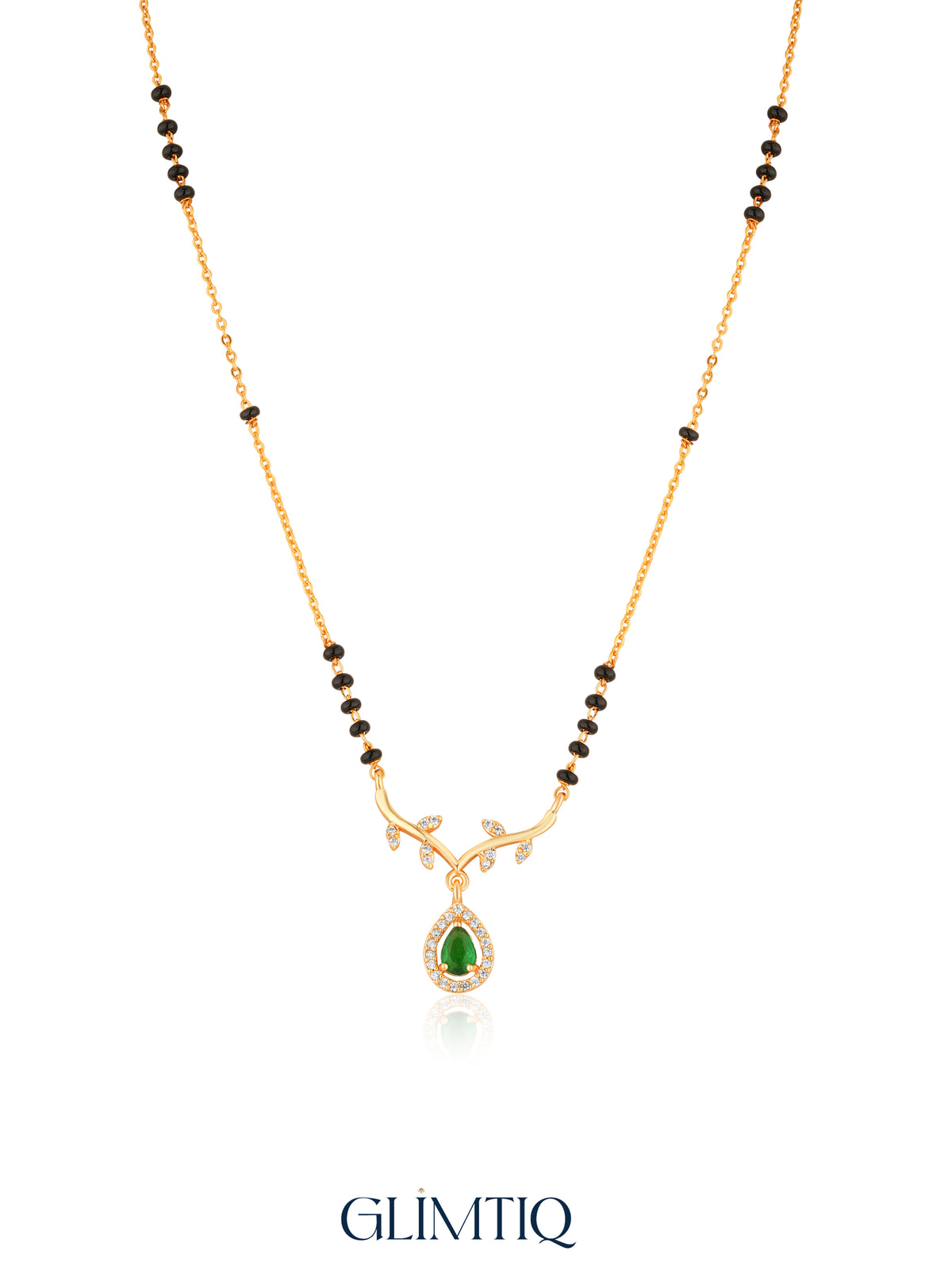 Botanical Vine Pear Drop mangalsutra studio