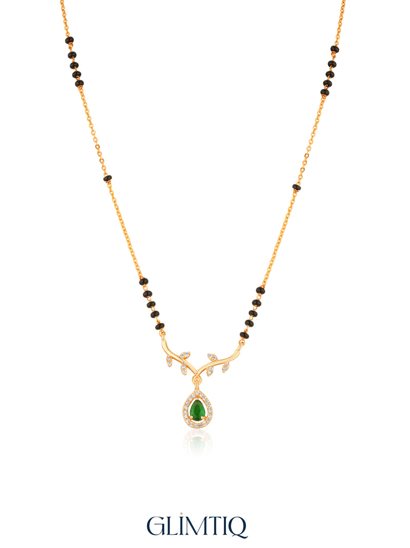Botanical Vine Pear Drop mangalsutra studio