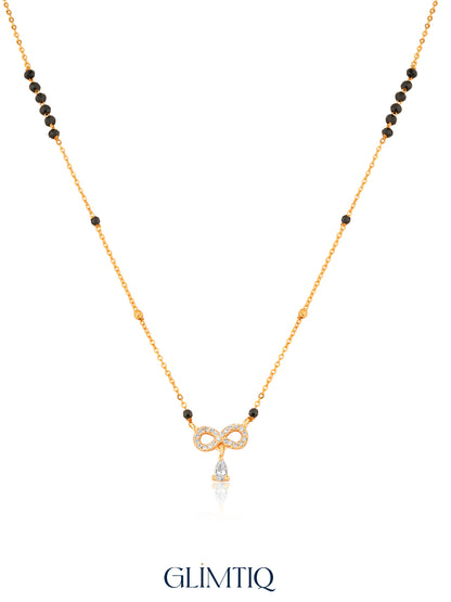 Infinity Pear Drop 18K Gold Plated Mangalsutra — studio
