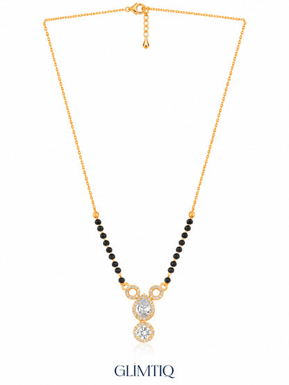 Dual Halo Solitaire Drop mangalsutra full v1