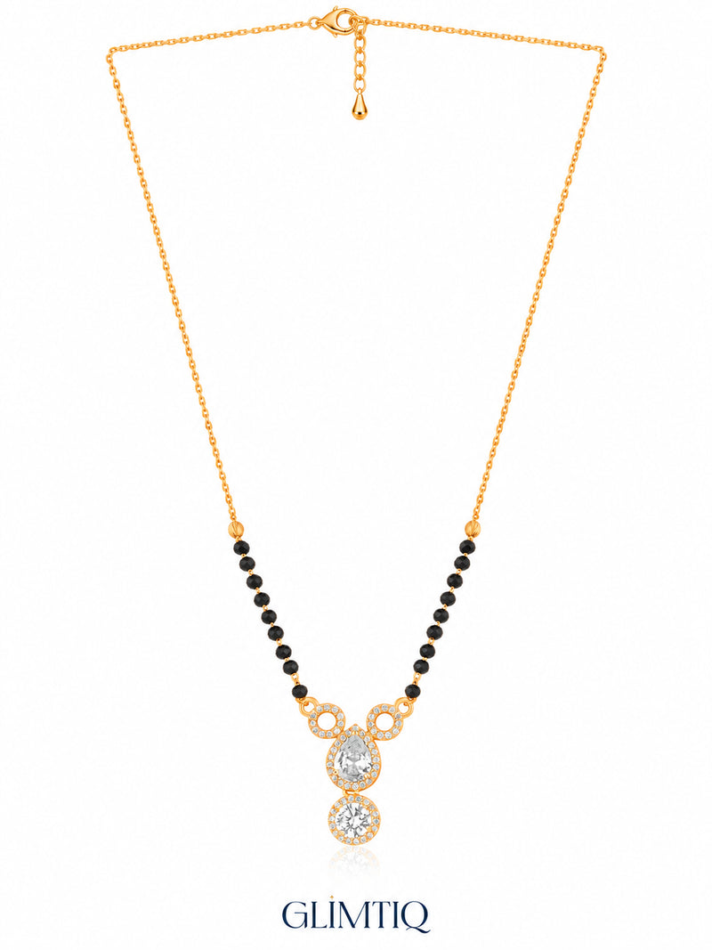 Dual Halo Solitaire Drop mangalsutra full v1