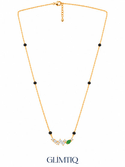 Baguette & Oval Arc mangalsutra full v1