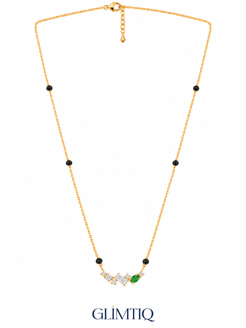 Baguette & Oval Arc mangalsutra full v1