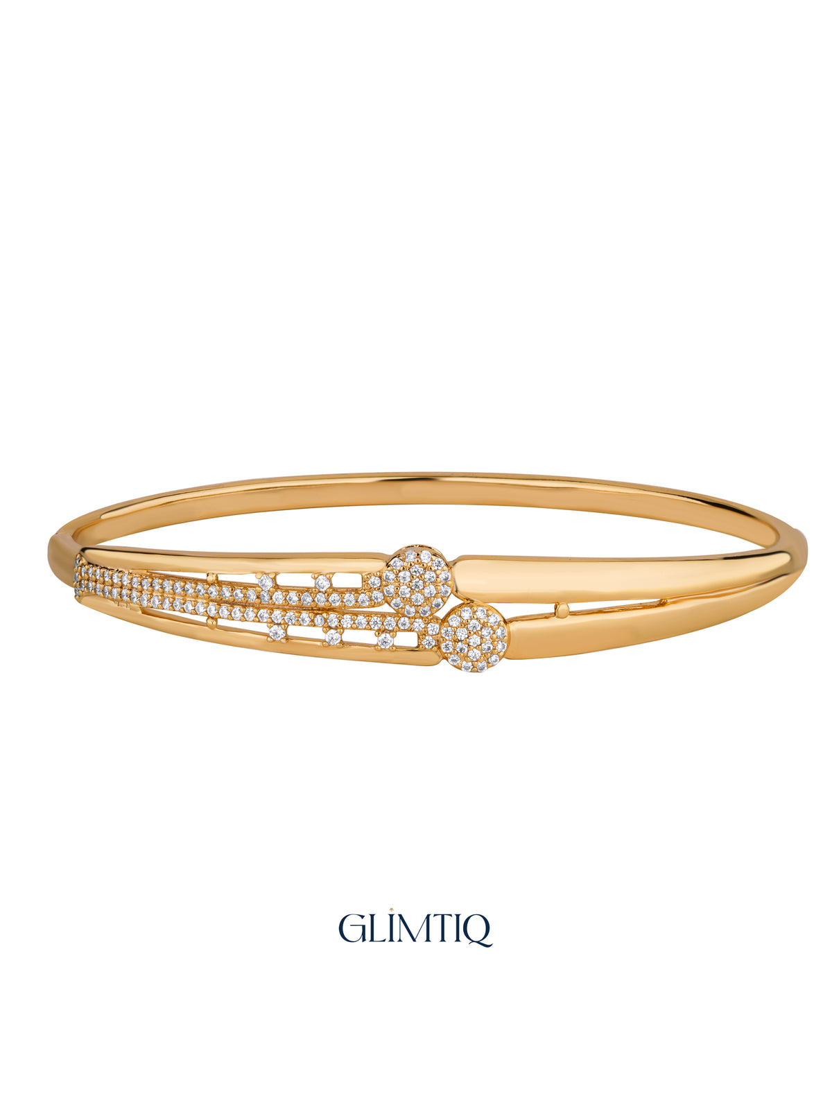Two Companions 18K Gold Plated Bracelet, studio view